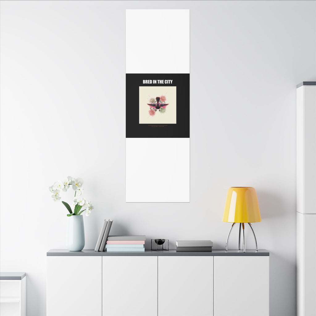 BRED IN THE CITY Flying Bird & Roses Matte Canvas