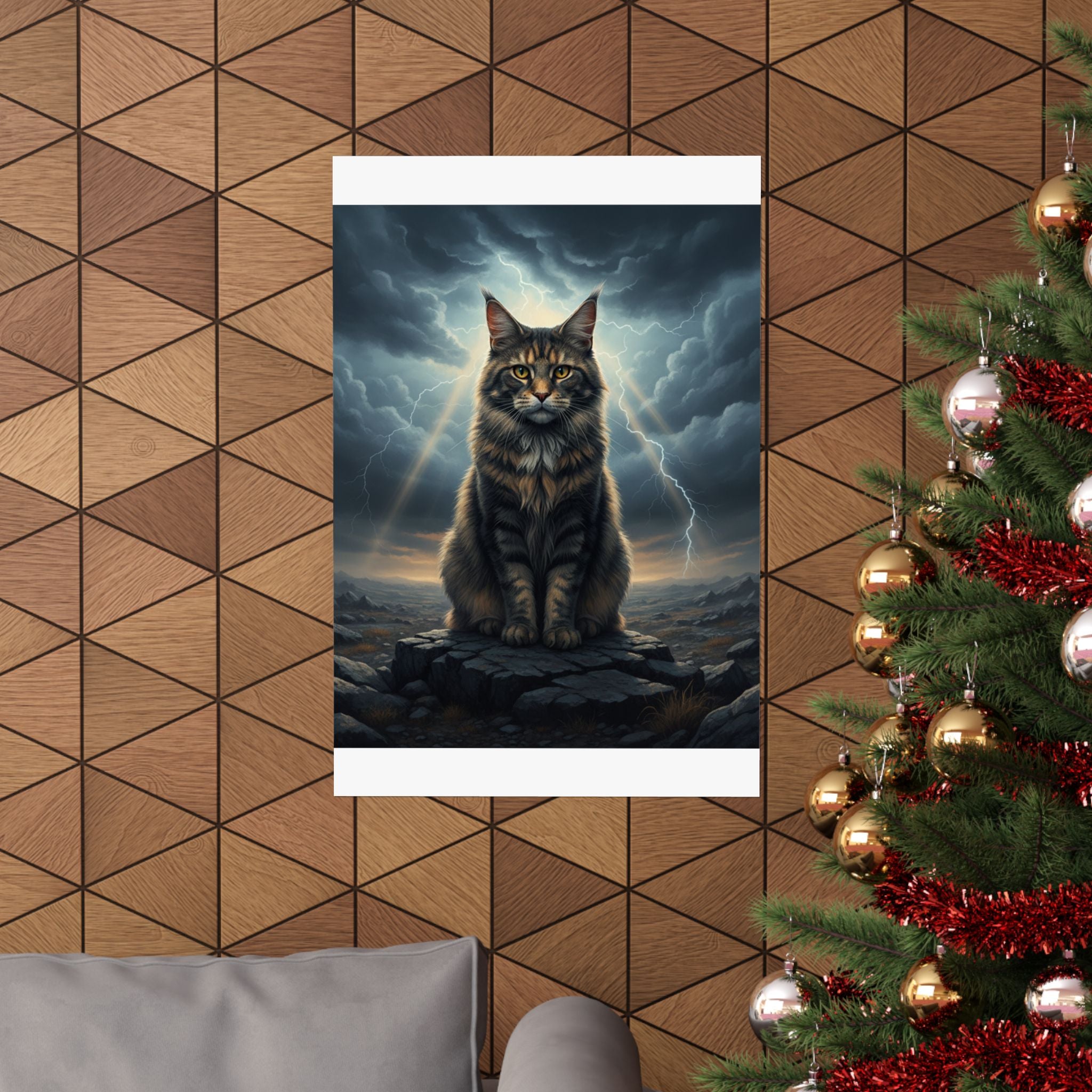 Dramatic Storm — Cat — Matte Poster