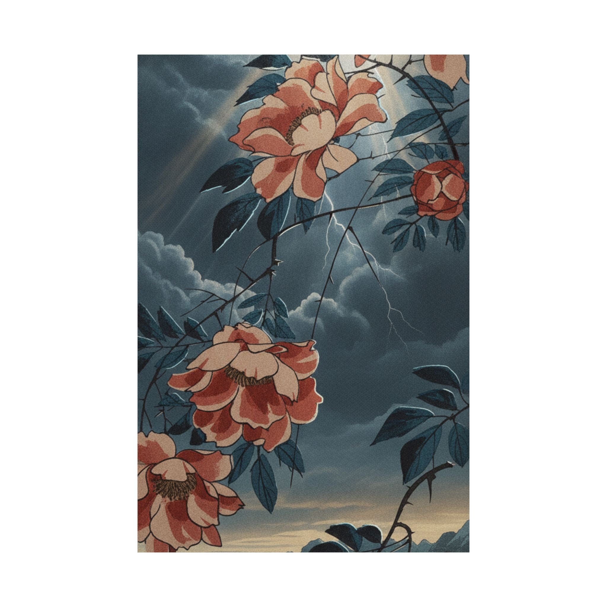 Dramatic Storm — Rose — Matte Poster