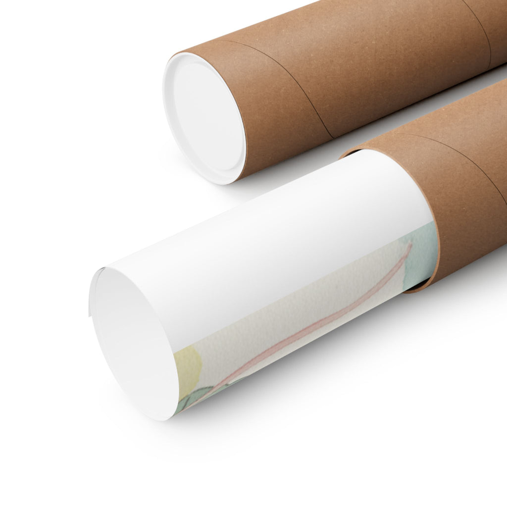 Watercolor — White Mice Playing — Matte Poster