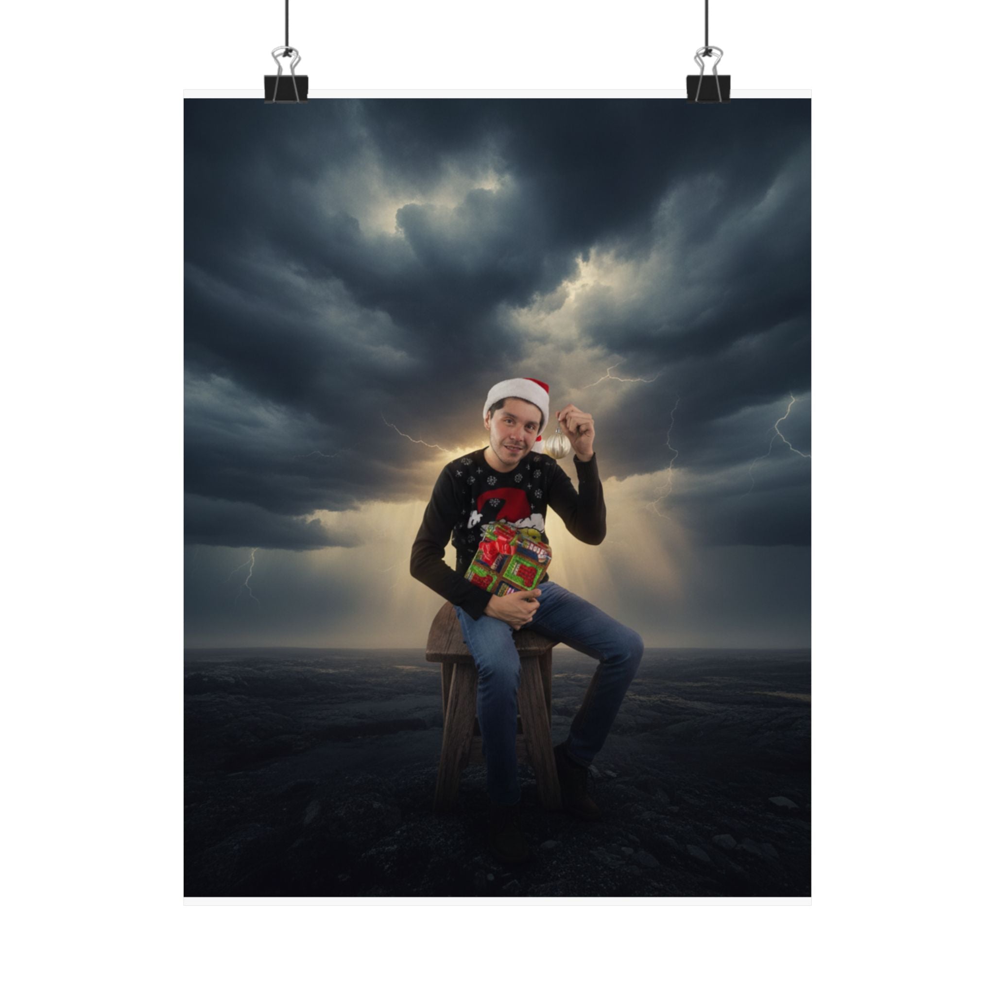 Dramatic Storm — Person — Matte Poster
