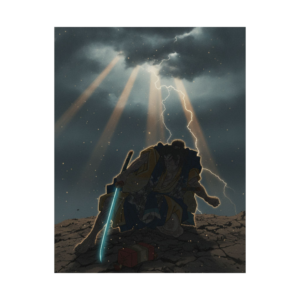 Dramatic Storm — “‘A Molted Cicada Shell’ (Utsusemi): Soga Gorō Tokimune,” From The Series Scenes — Matte Poster