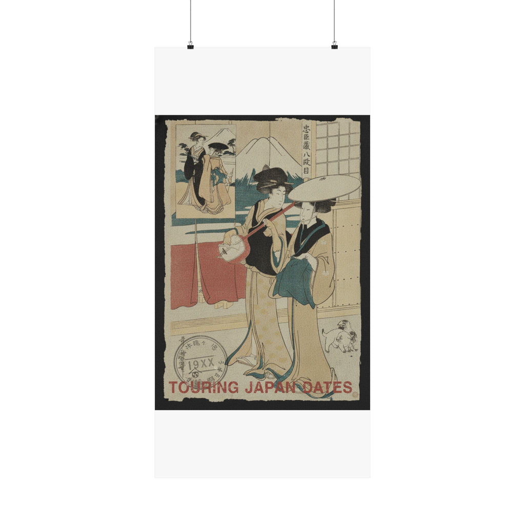 Vintage Bootleg — Two Tori-Oi, Or Itinerant Women Musicians Of The Eta Class — Matte Poster