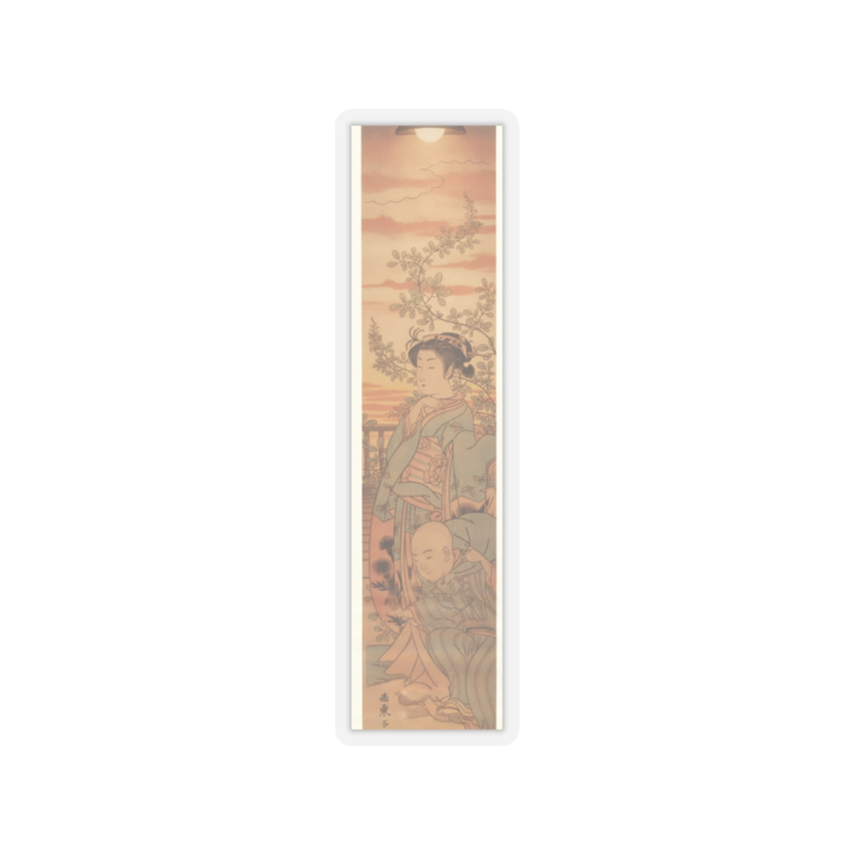 Southern Sunset — A Young Lady And Her Boy Servant — Kiss-Cut Sticker
