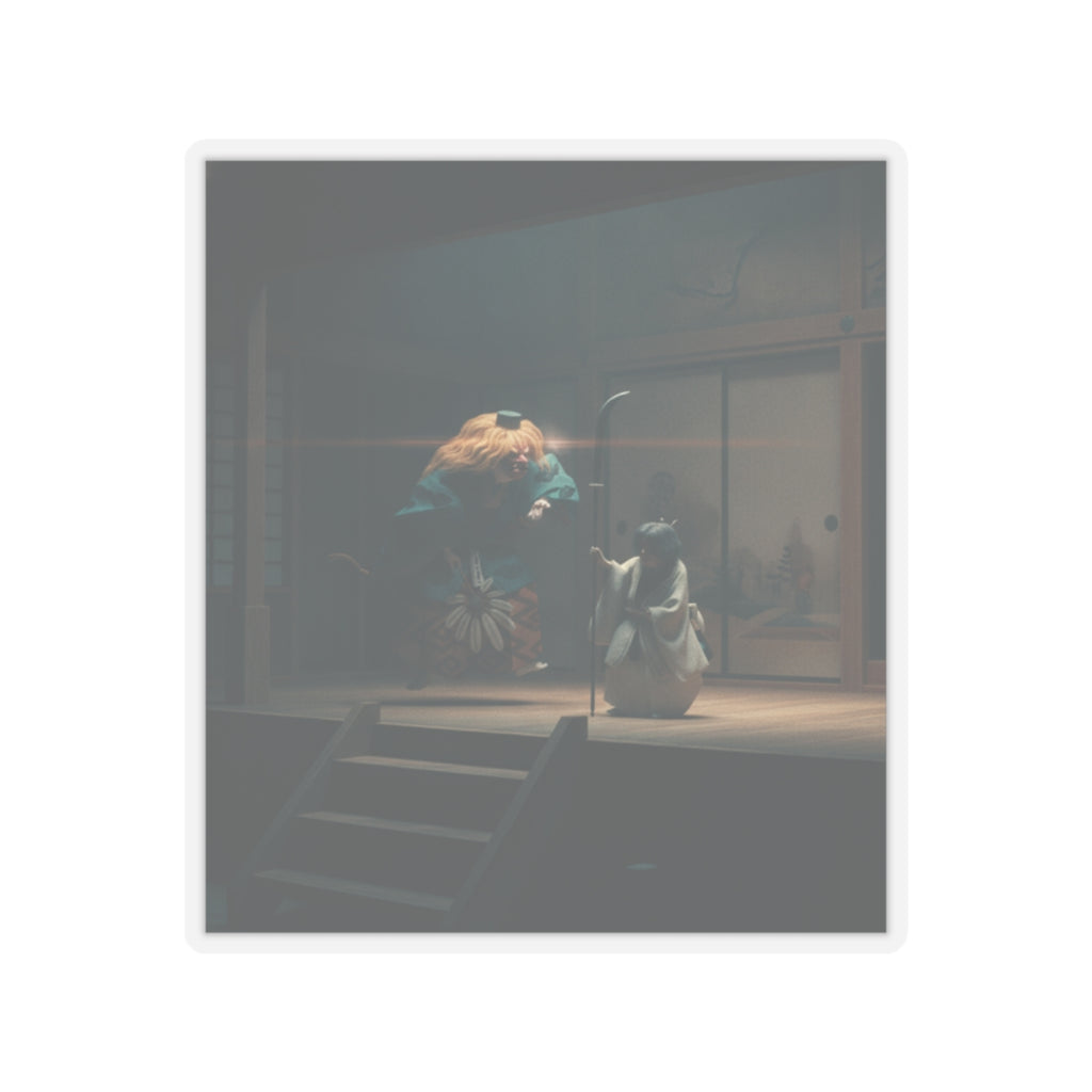 Cinematic — Scene From Noh Dance — Kiss-Cut Sticker