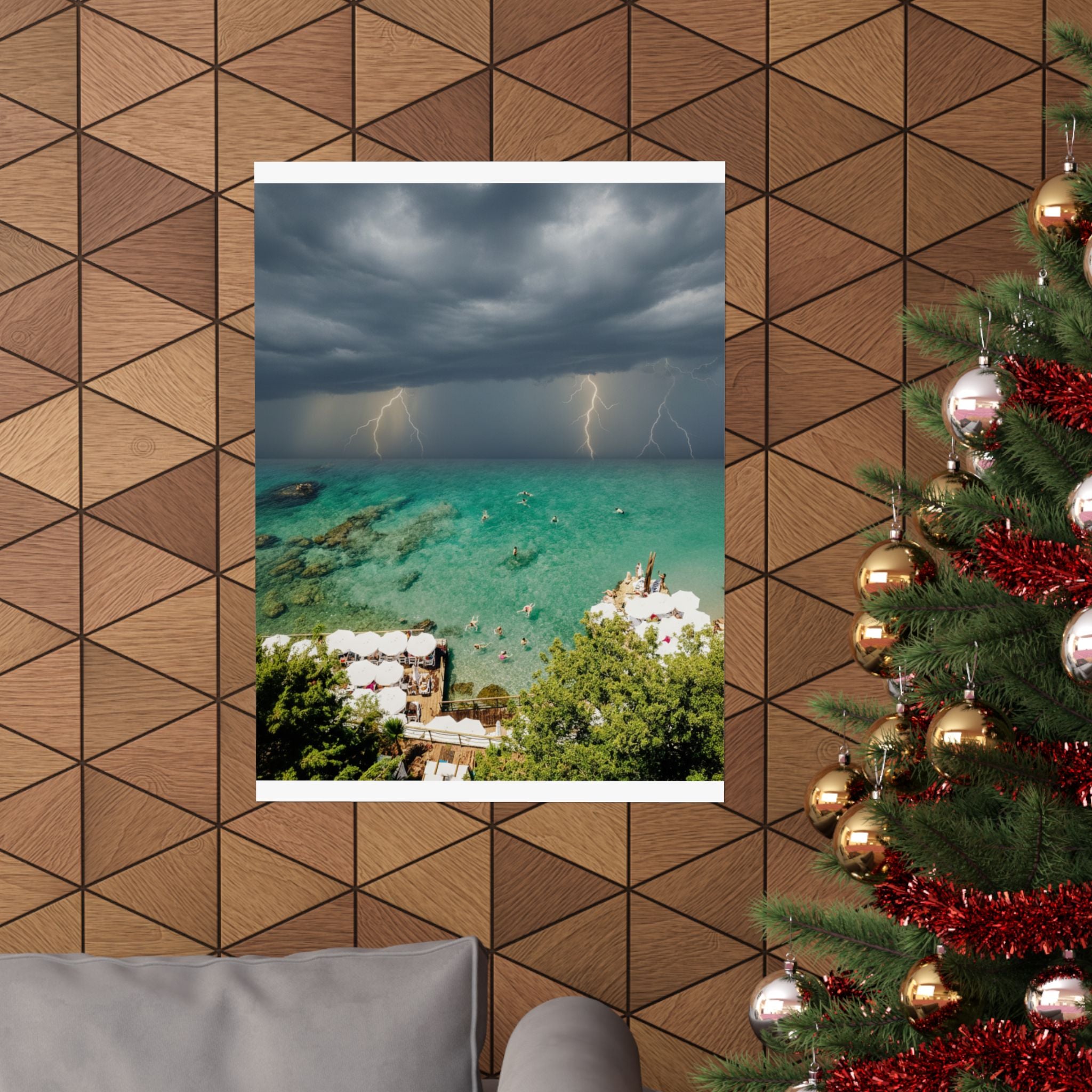 Dramatic Storm — Beach — Matte Poster