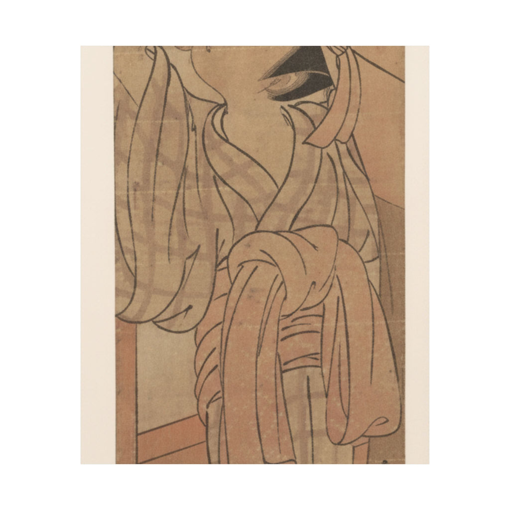 Ecommerce Main — Young Lady Toying With The Tassel Of Her Bed–Net While A Cat Plays At Her Feet — Matte Poster