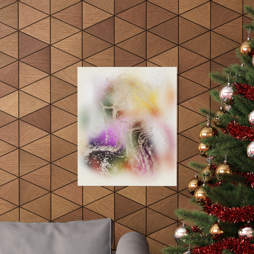 Dreamy Blurred Colour Cloud Abstract Art Poster