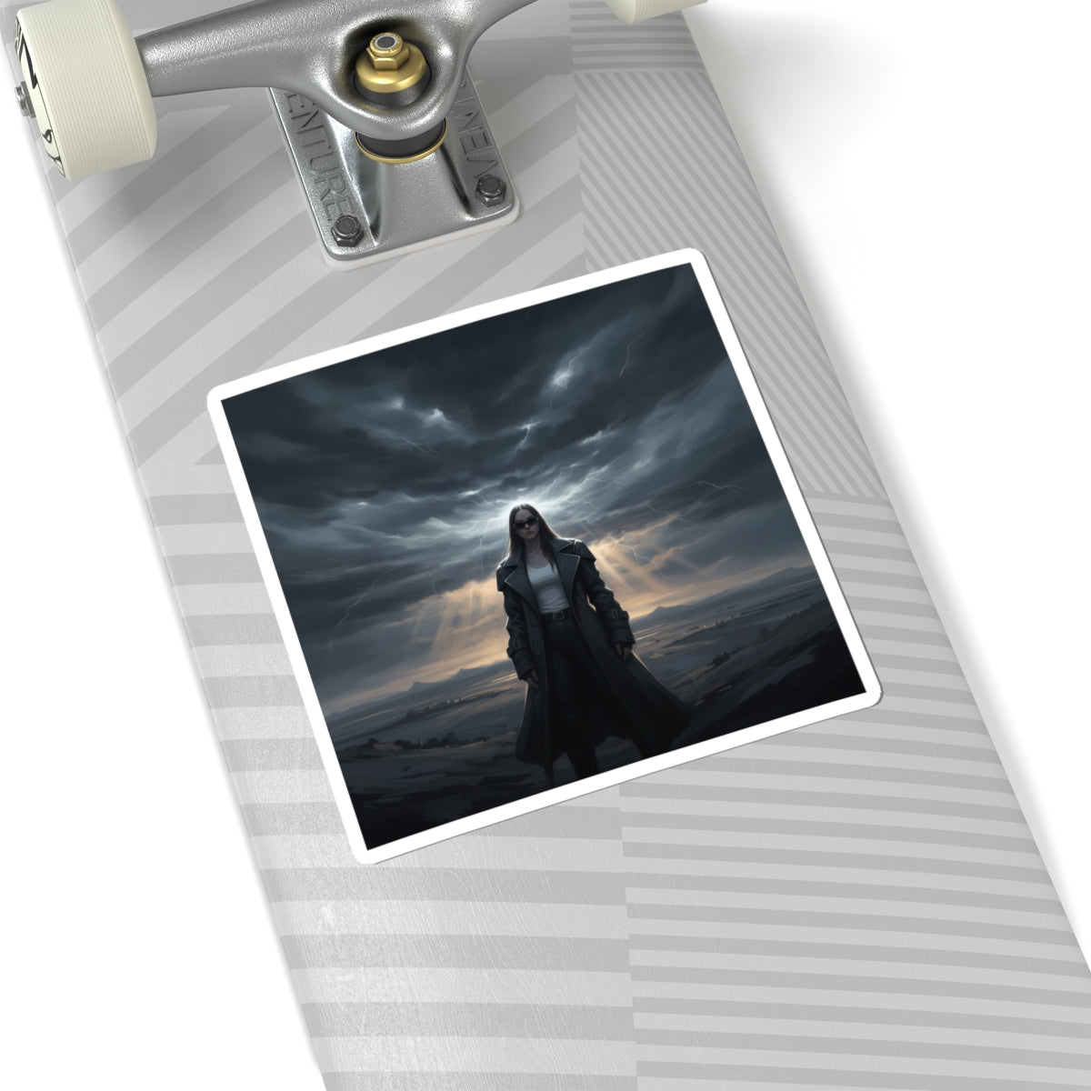 Dramatic Storm — Person — Kiss-Cut Sticker