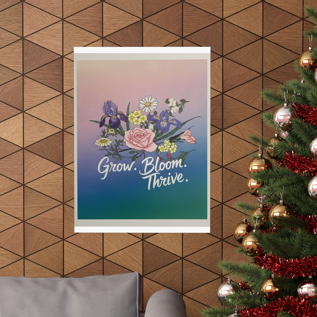 Affirmation — Rose, Iris, Primrose And Daisy — Matte Poster
