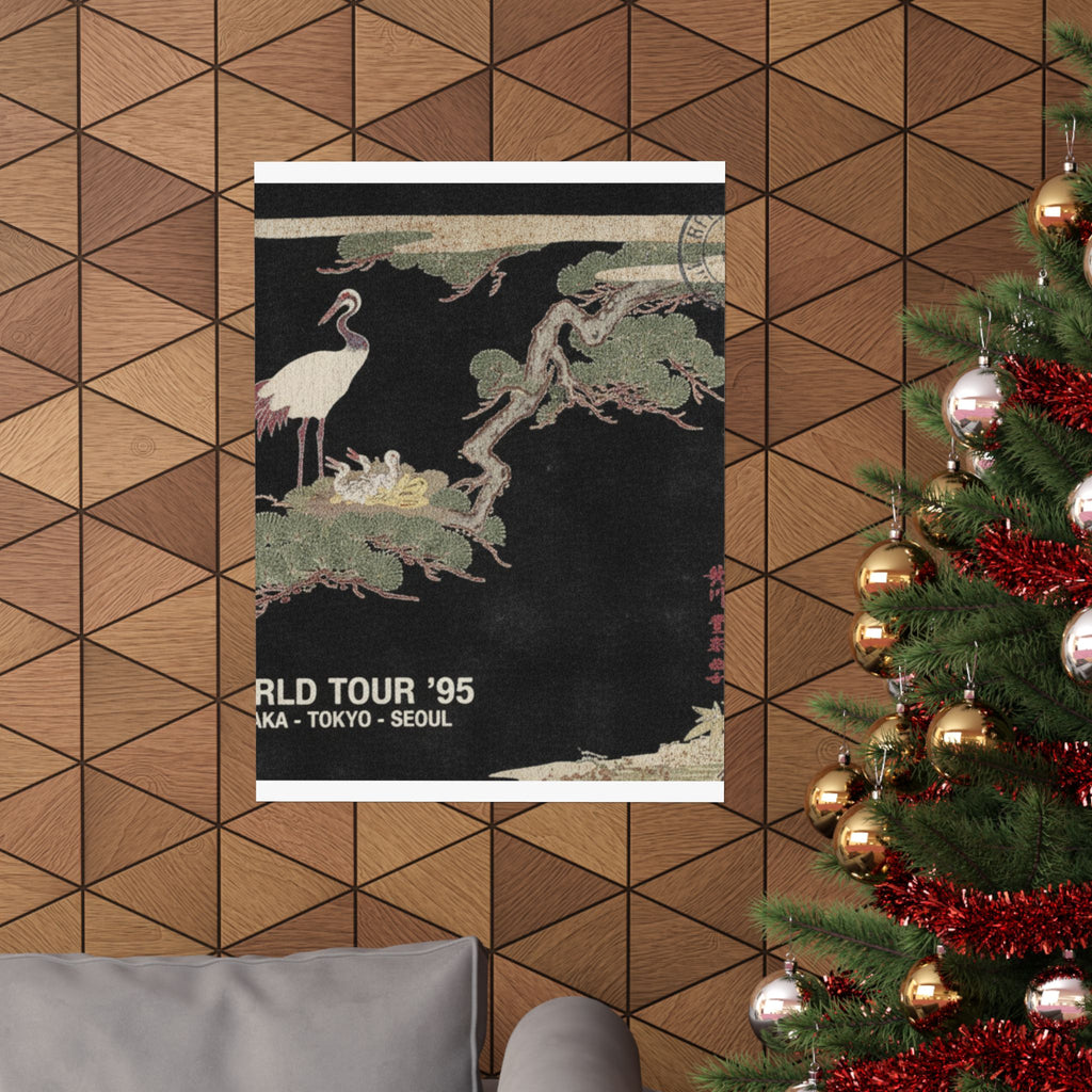 Vintage Bootleg — Crane And Their Young In Their Nest In The Branches Of A Pine-Tree — Matte Poster