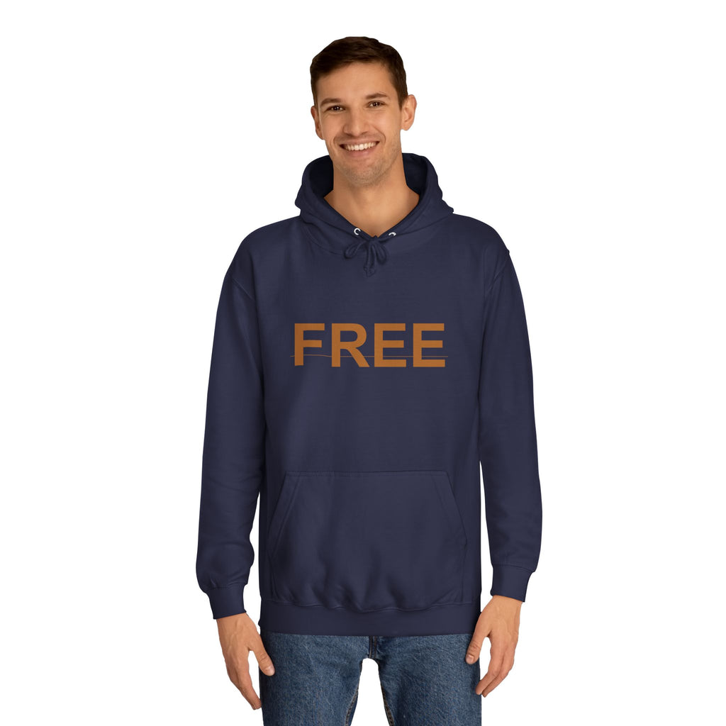 FREE Minimal Rust Lettering Statement Pullover Hoodie