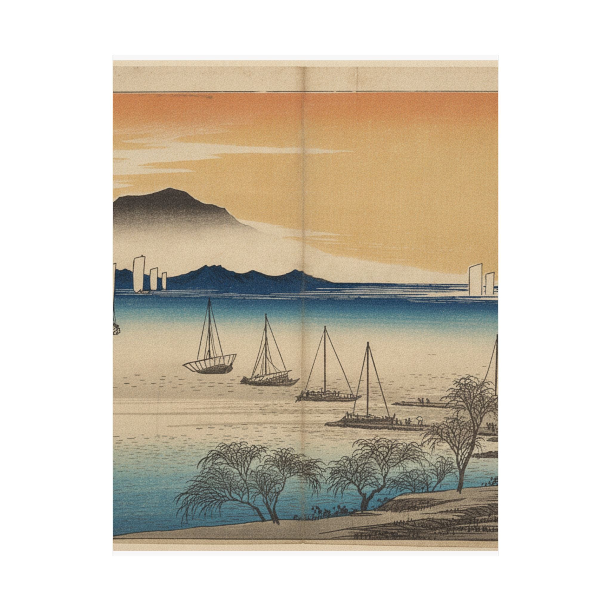 Affirmation — Sailing Boats Returning To Yabase, Lake Biwa — Matte Poster