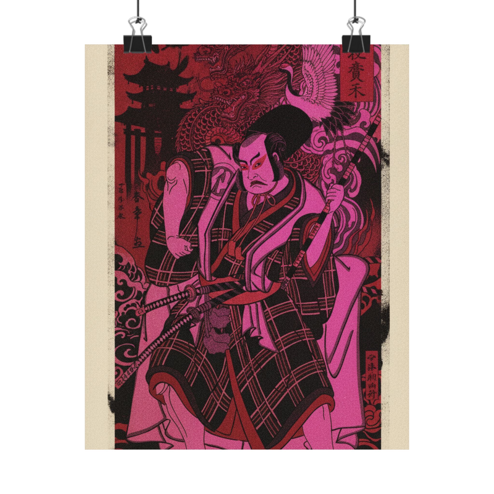 Japanese Street — The Actor Nakamura Sukegorō Ii As A Samurai Disguised As A Shichō Or Attendant A — Matte Poster