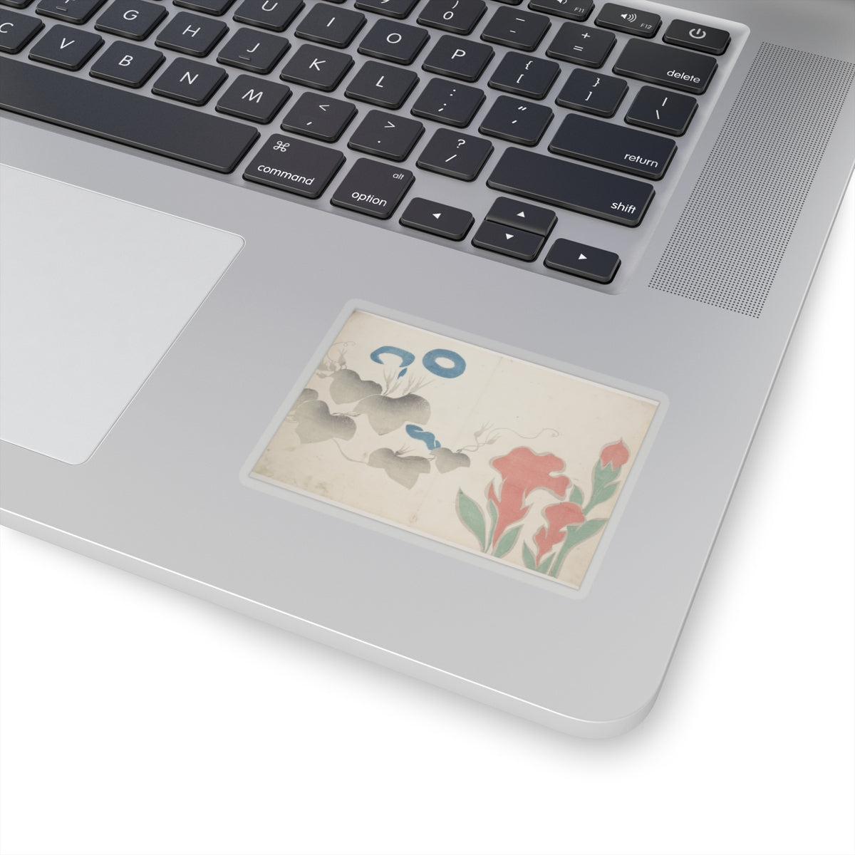 Watercolor — Design Of Morning–Glory And Other Flowers — Kiss-Cut Sticker
