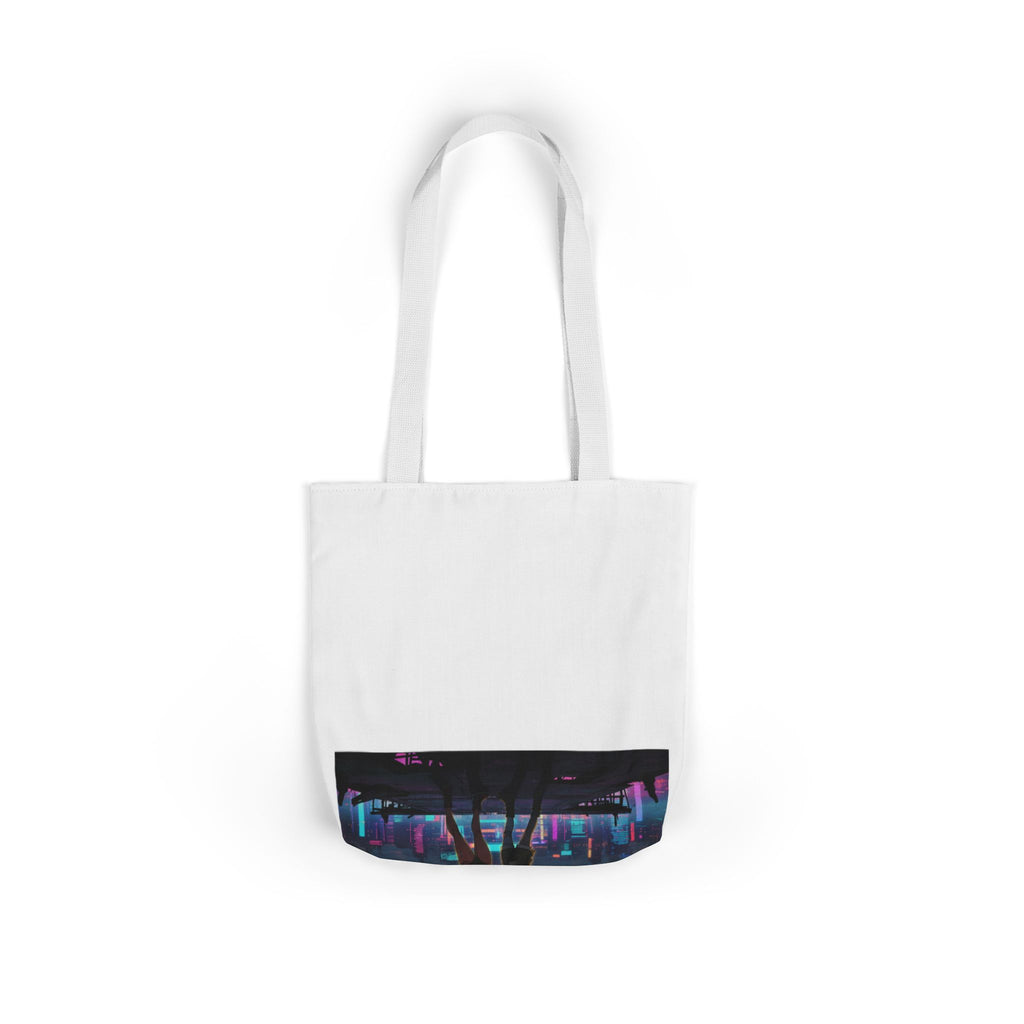 Anime Girls Under Lightning Storm Canvas Tote Bag