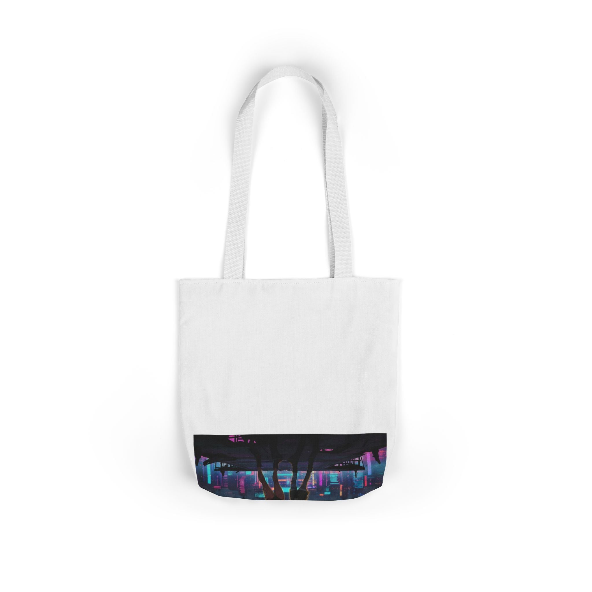 Anime Girls Under Lightning Storm Canvas Tote Bag