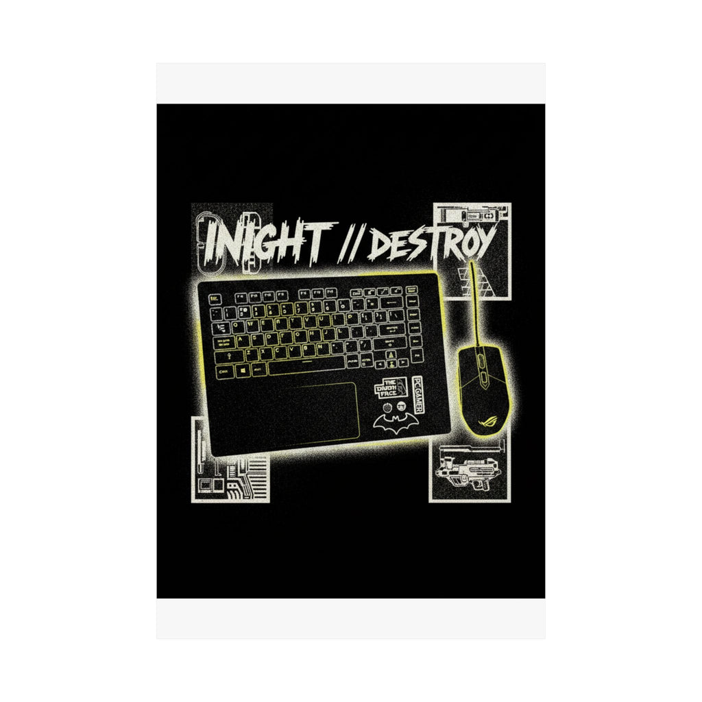 Streetwear Collage — Keyboard — Matte Poster