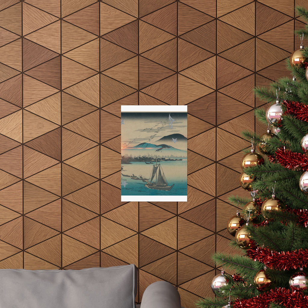 Cinematic — Geese Flying Down To Katada — Matte Poster