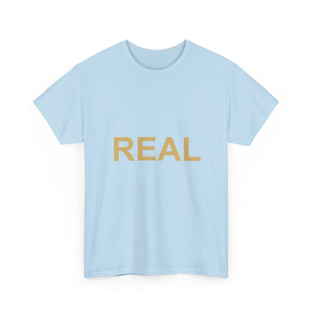REAL Bold Gold Lettering Minimal Statement Tee