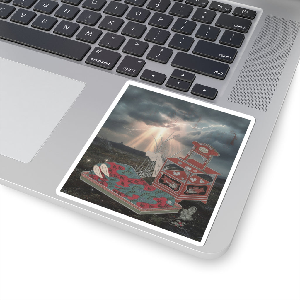 Dramatic Storm — Cabinet For The Toilet And Bed-Clothes — Kiss-Cut Sticker