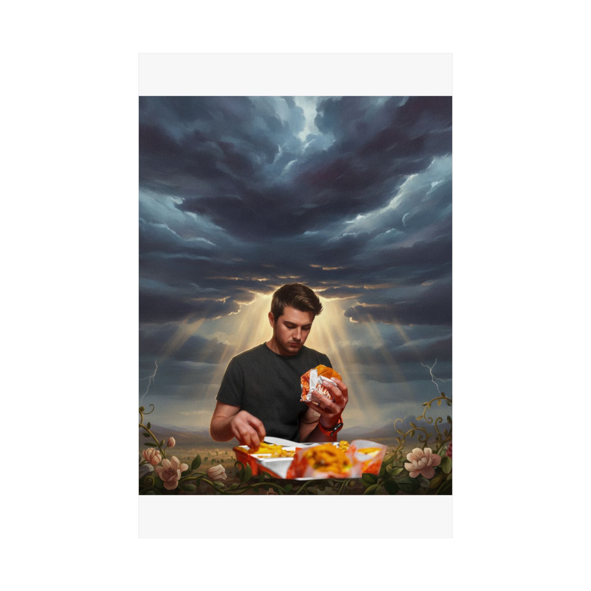 Dramatic Storm — Person — Matte Poster
