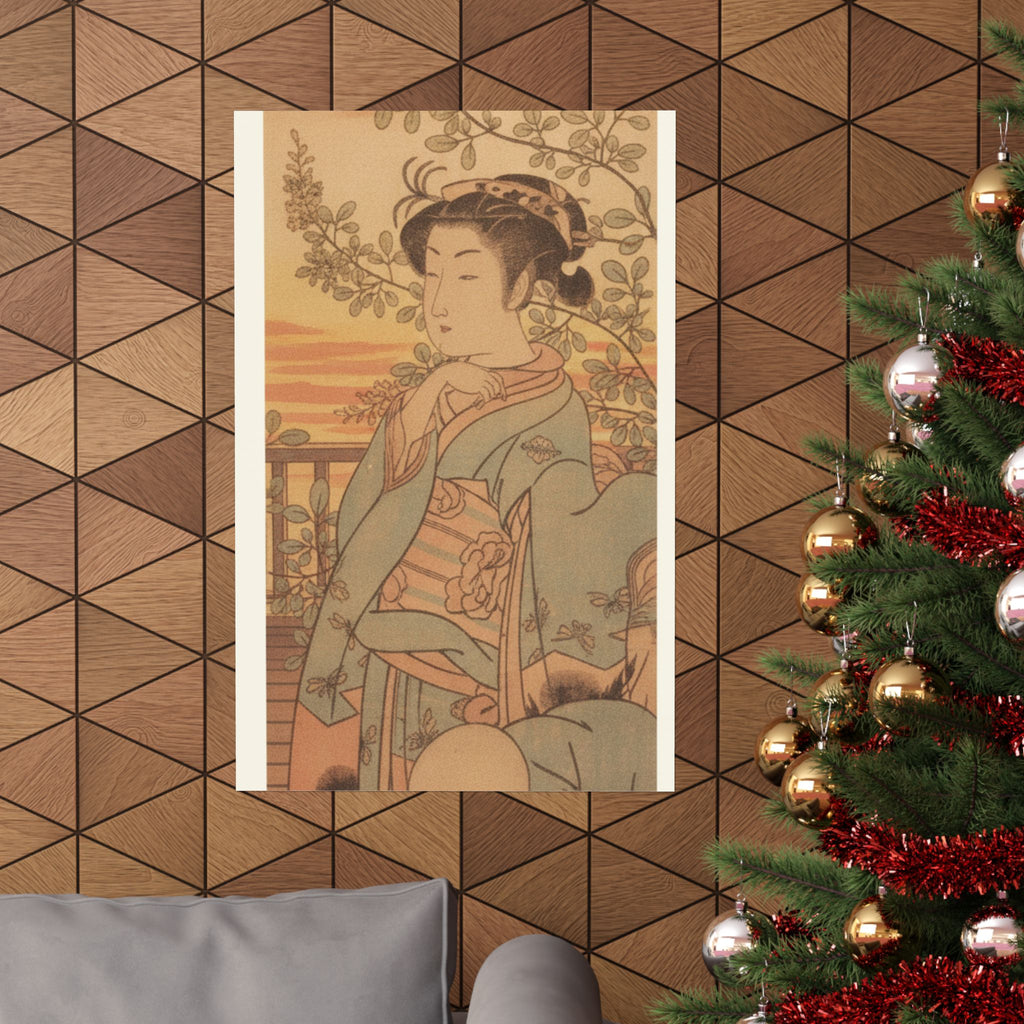 Southern Sunset — A Young Lady And Her Boy Servant — Matte Poster