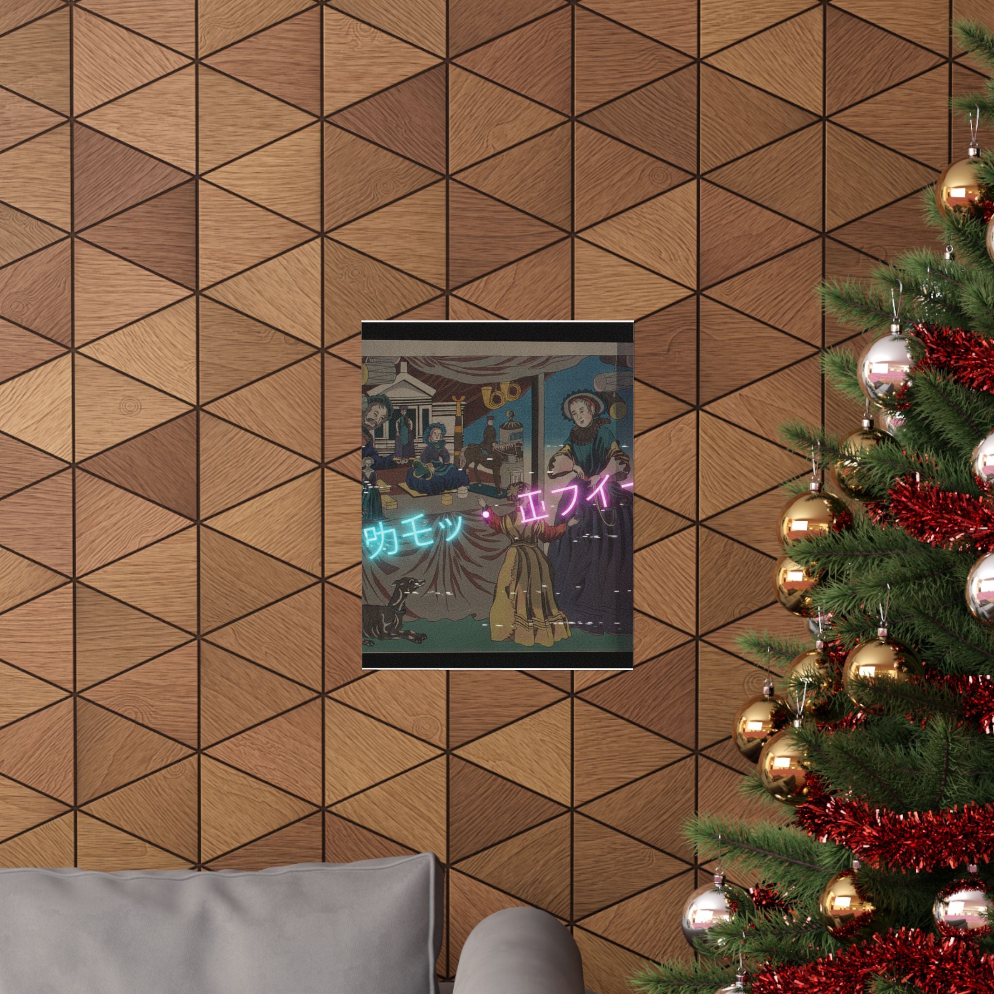 Glitch Culture — Color Print Of A Copperplate Picture Of A Toy Shop — Matte Poster