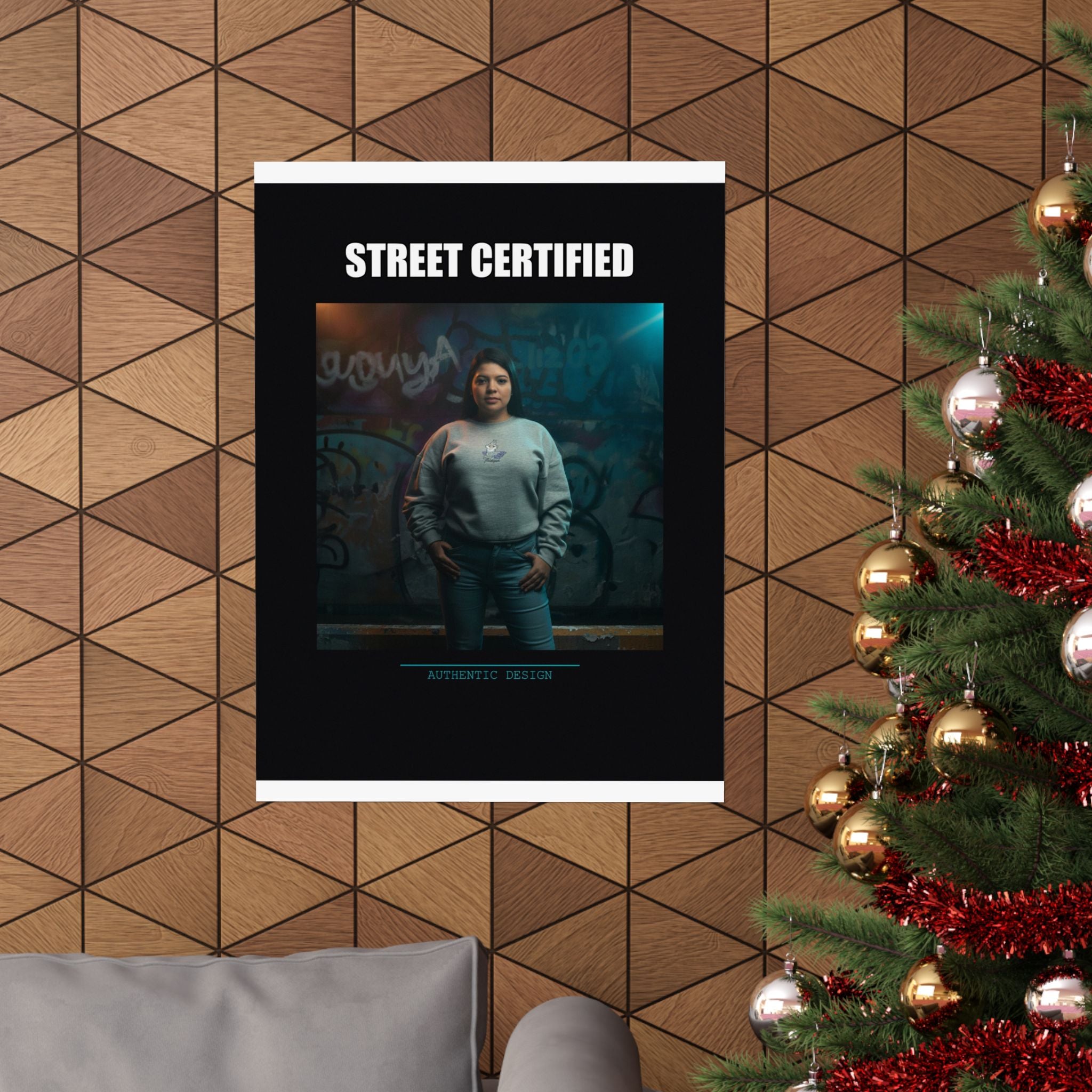 Street Certified Graffiti Wall Portrait Matte Poster