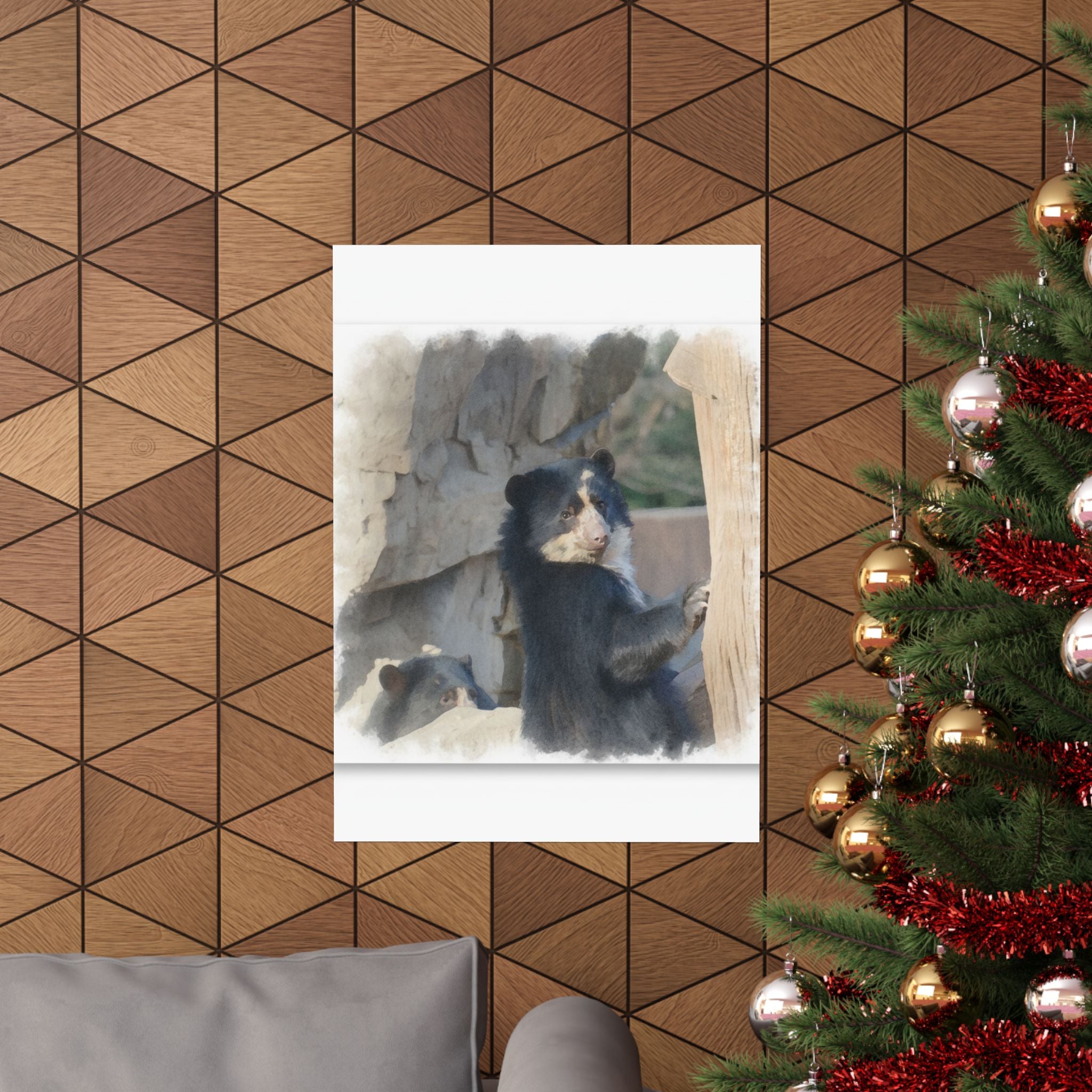 Watercolor — Bear — Matte Poster