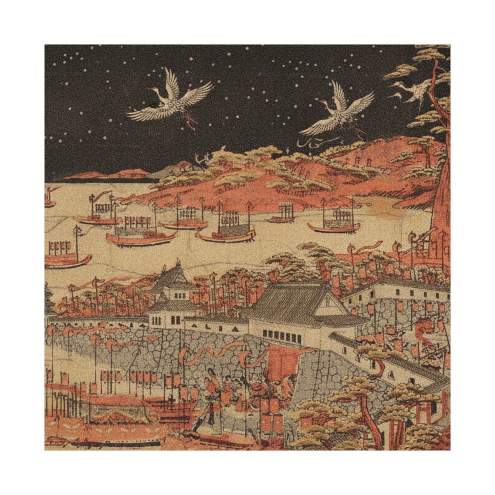 Japanese Street — Battle Of Ichi–No–Tani, March 21, 1184 — Matte Poster