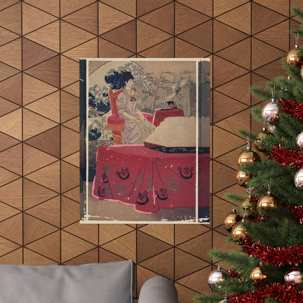 Japanese Street — Illustration Of The  Empress Visiting The General Staff Headquarters [To Present — Matte Poster