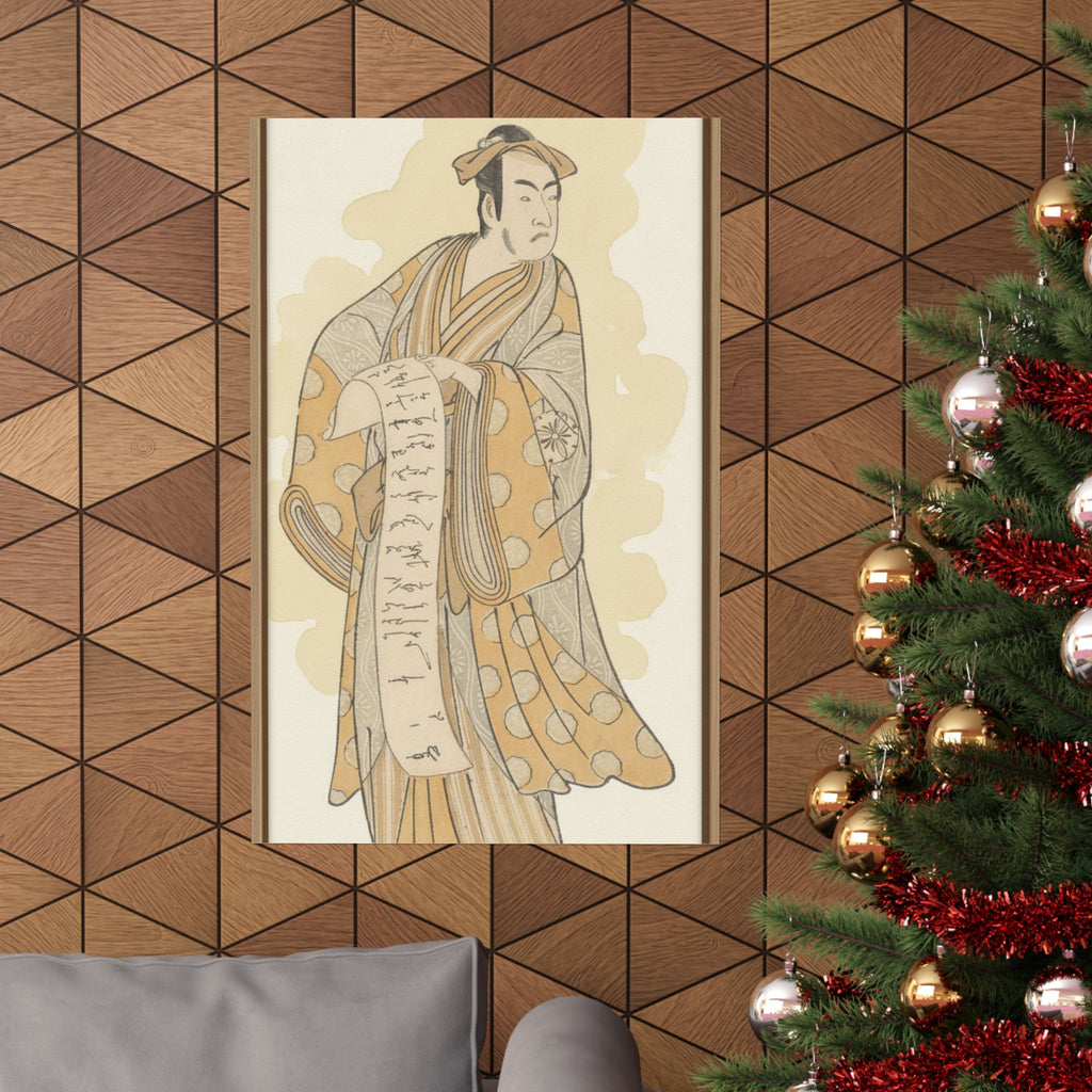 Watercolor — The Actor, Matsumoto Koshiro I 1674–1730 Reading A Letter — Matte Poster