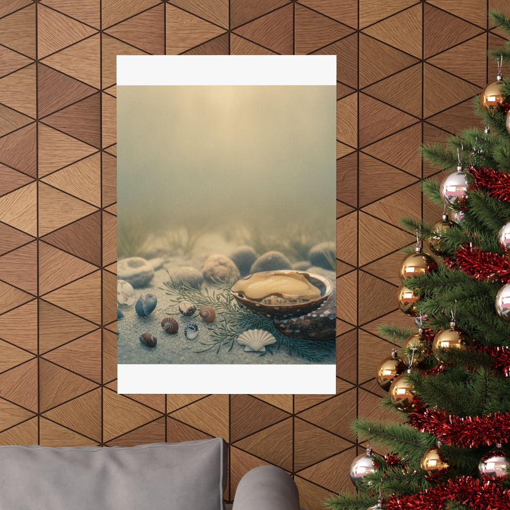 Scenic Nature — Shells Under Water — Matte Poster