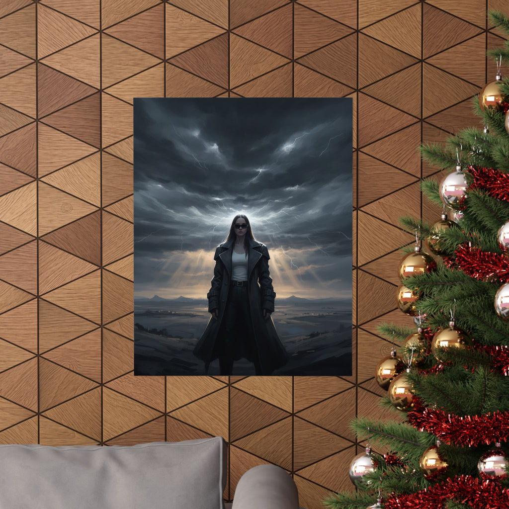 Dramatic Storm — Person — Matte Poster