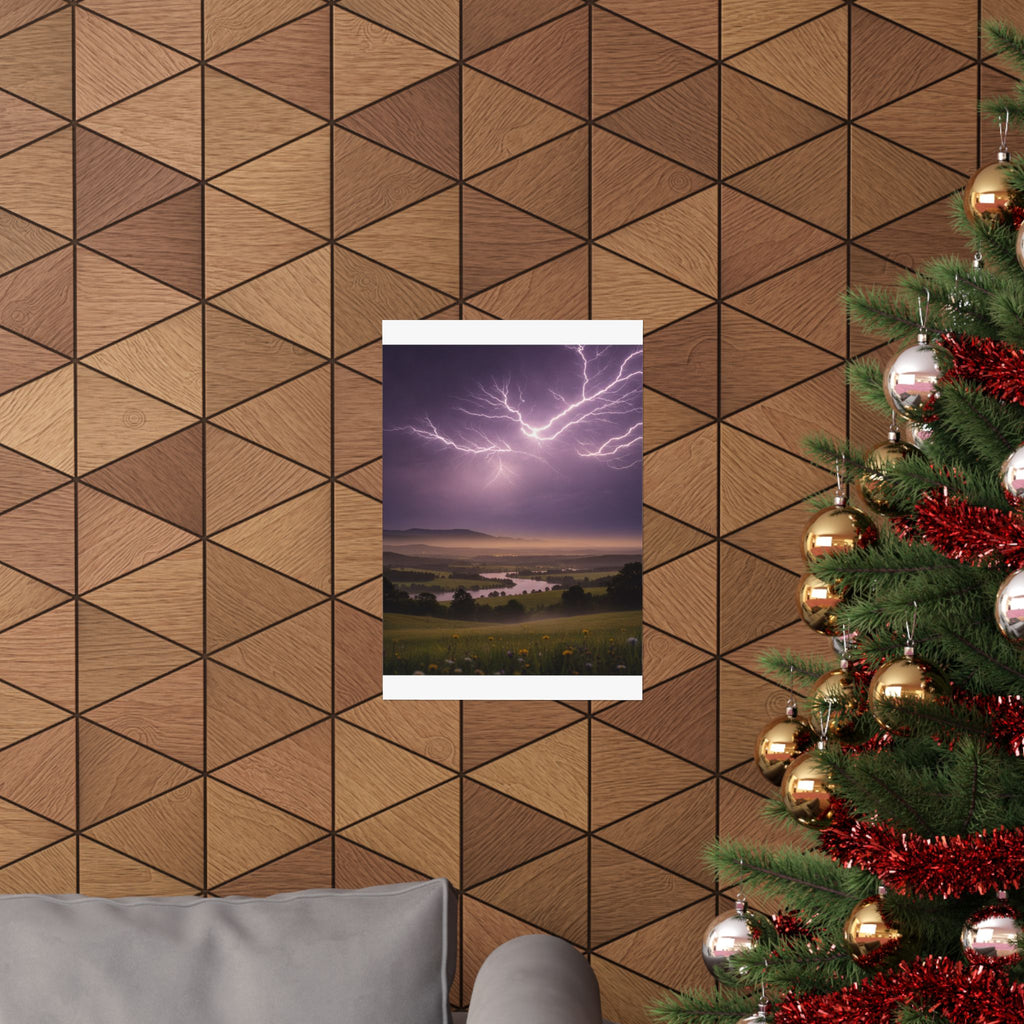 Scenic Nature — Lightning — Matte Poster