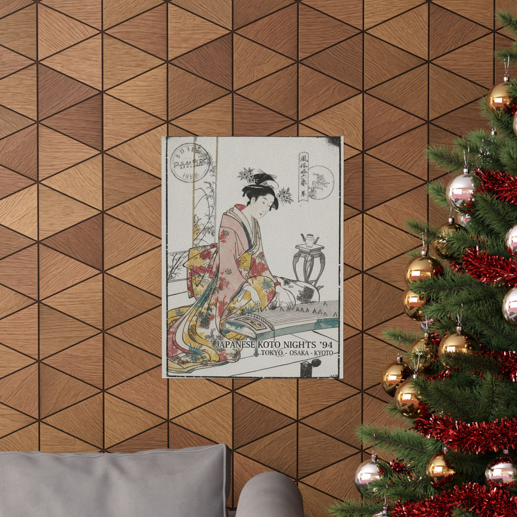 Vintage Bootleg — Young Lady Playing A Musical Instrument — Matte Poster