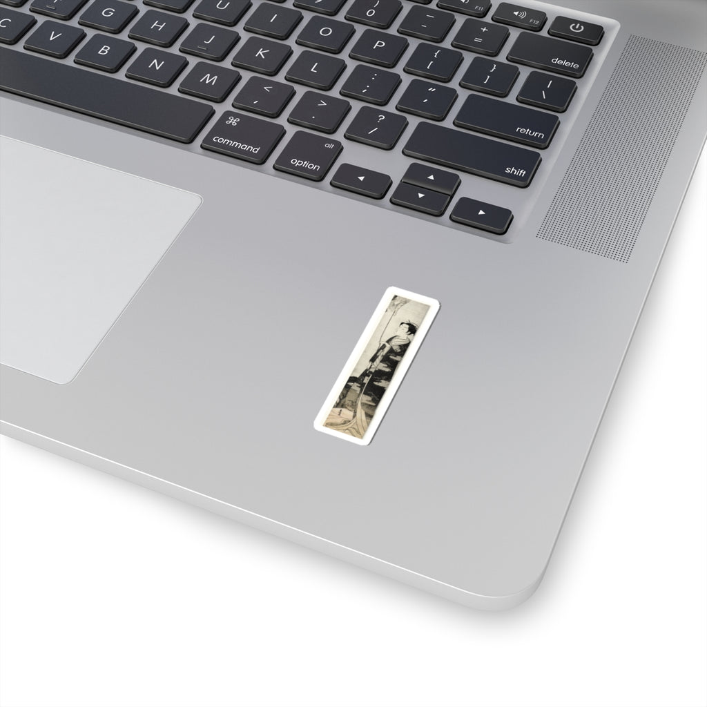 Ecommerce Main — A Woman Playing With A Monkey Which Has Climbed A Tree — Kiss-Cut Sticker