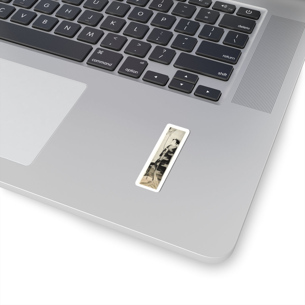 Ecommerce Main — A Woman Playing With A Monkey Which Has Climbed A Tree — Kiss-Cut Sticker