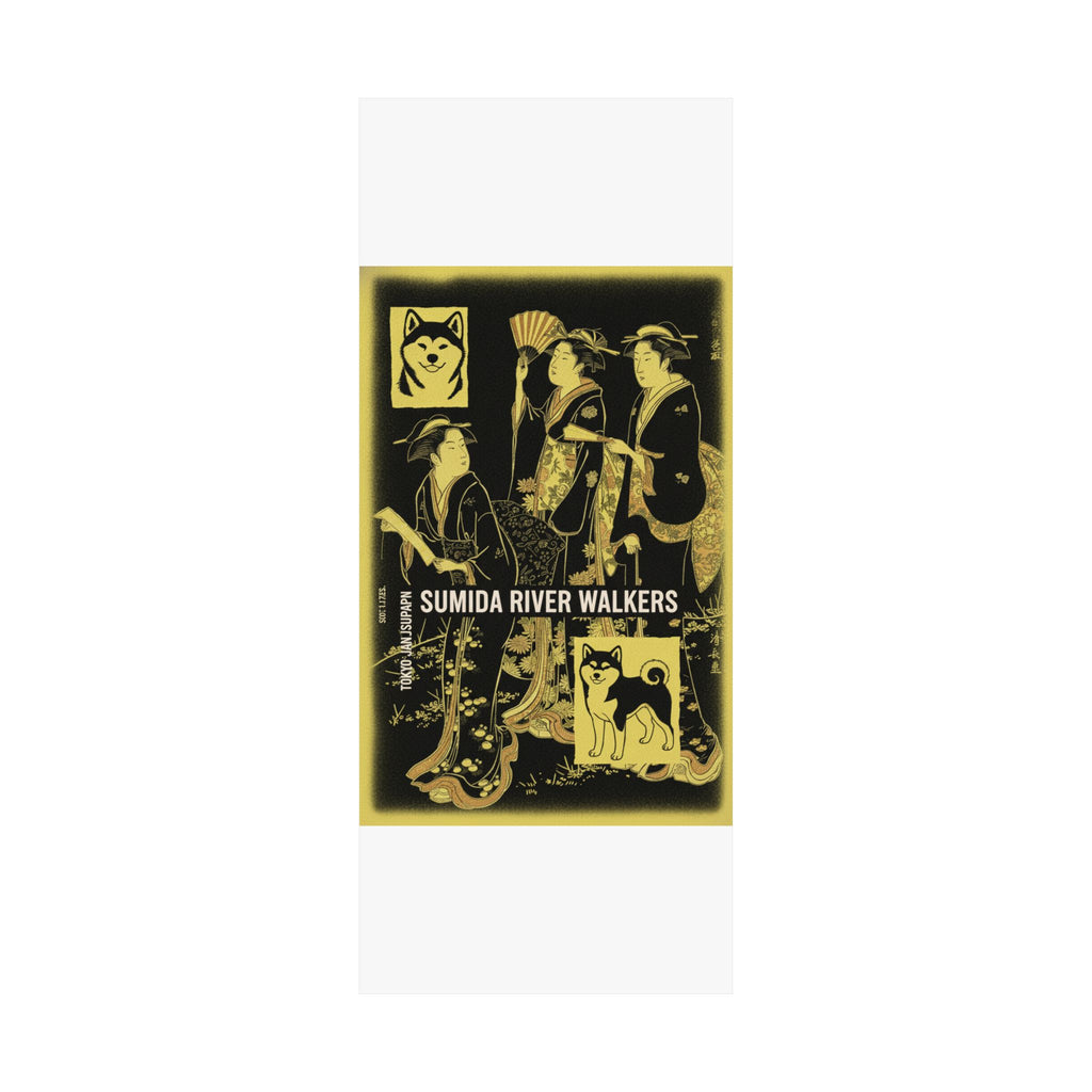 Streetwear Collage — Three Young Women Strolling On The Bank Of The Sumida River — Matte Poster