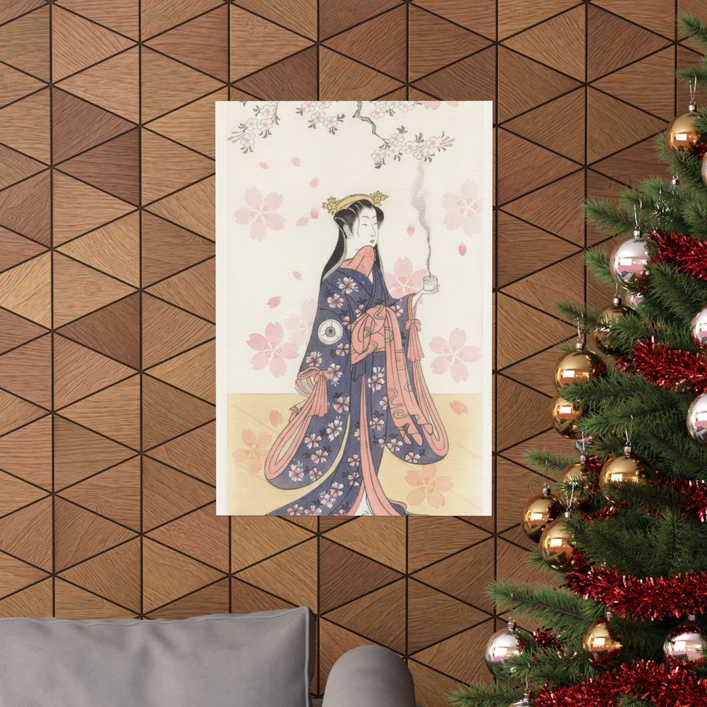 Watercolor — The Actor Iwai Hanshirō Iv As Sakura Hime, The Cherry Princess — Matte Poster