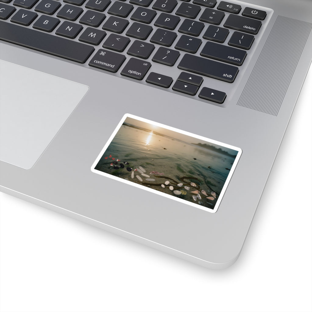 Scenic Nature — Shells Under Water — Kiss-Cut Sticker