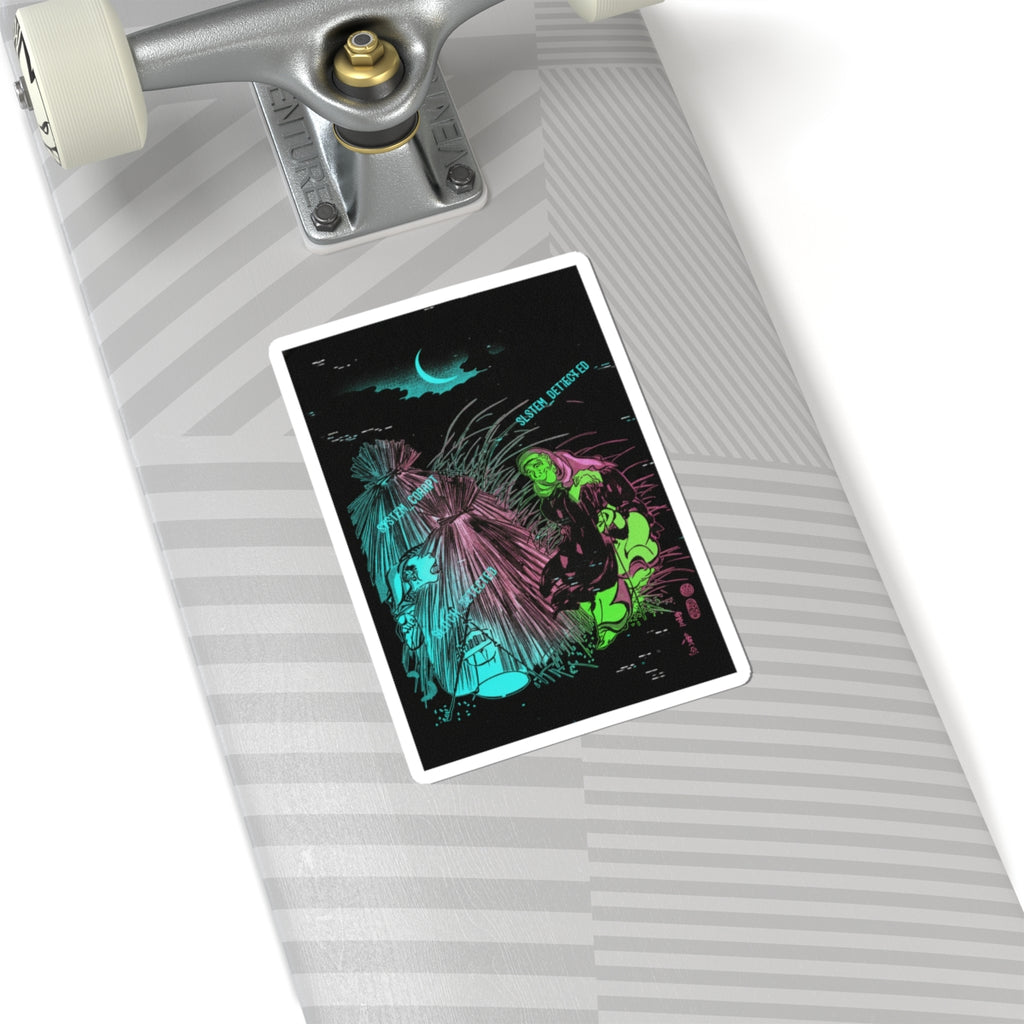 Glitch Culture — Trapping The Fox — Kiss-Cut Sticker
