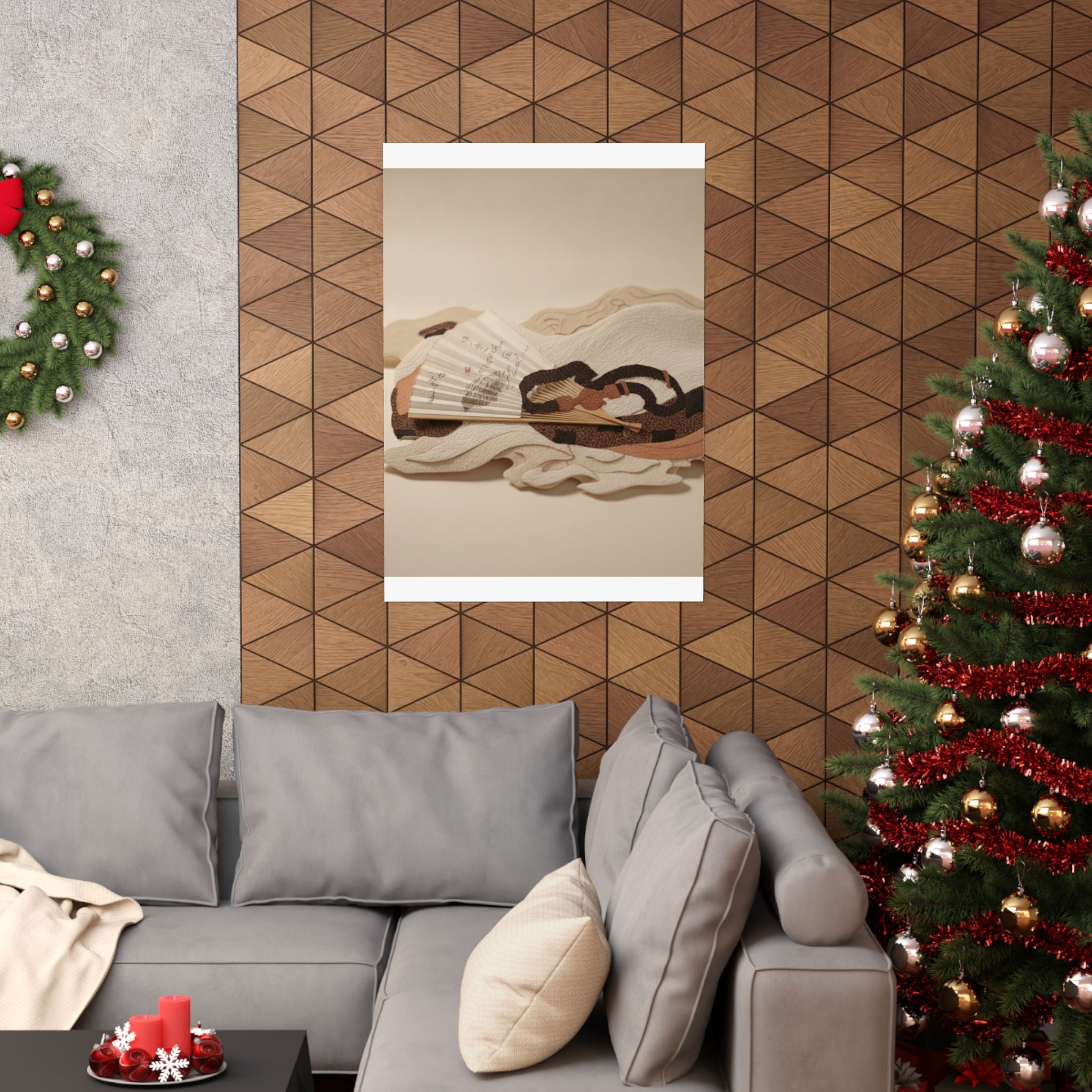 Product Marketing — Belt And Fan On A Piece Of Cloth — Matte Poster