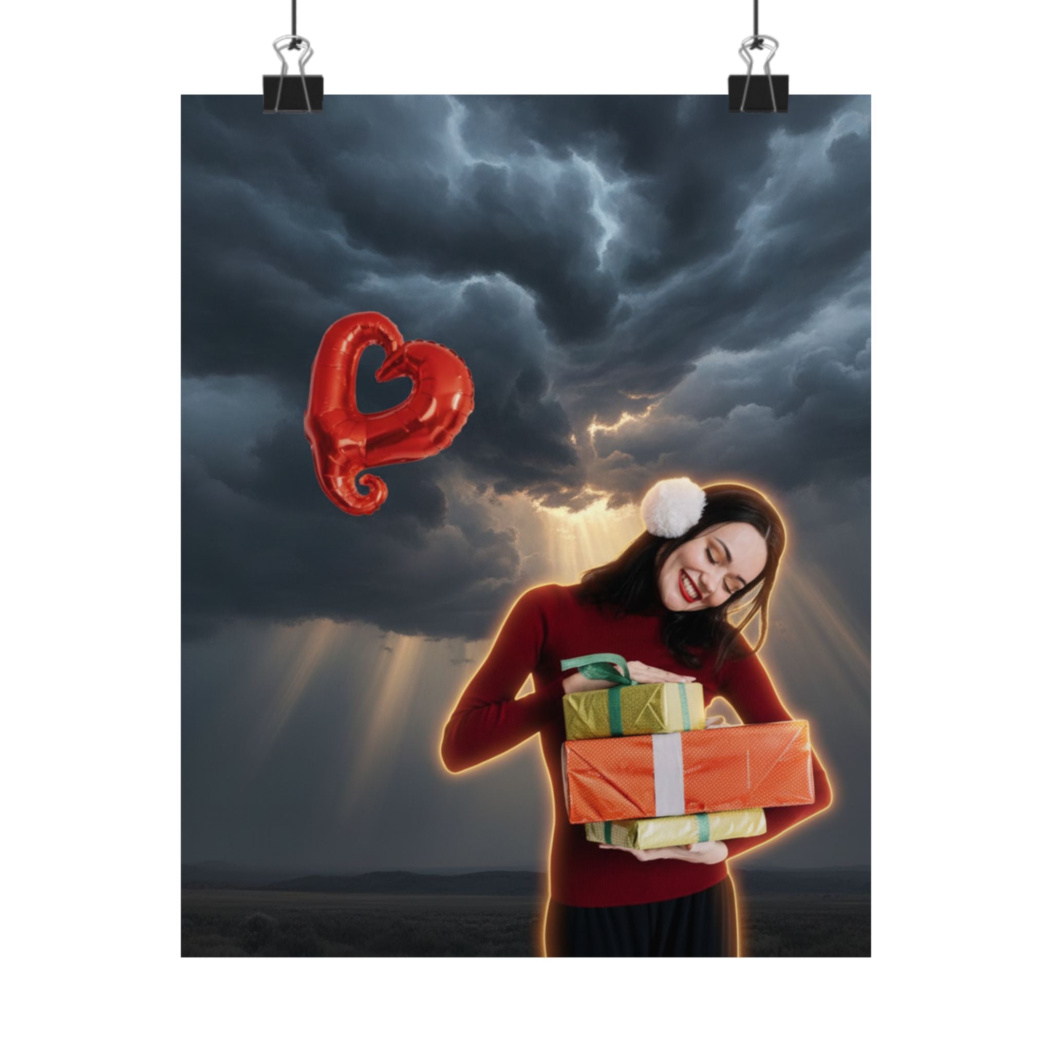Dramatic Storm — Person — Matte Poster