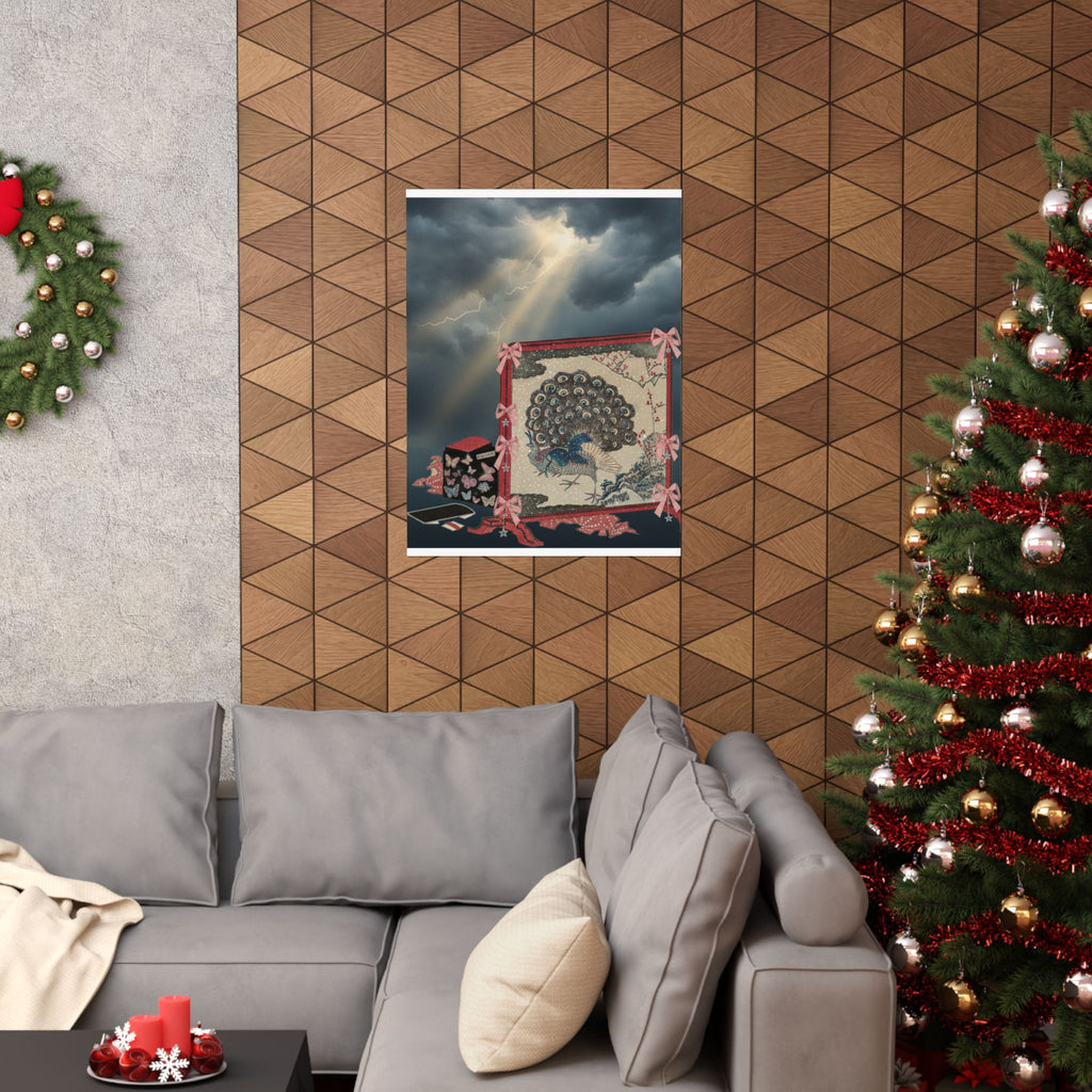 Dramatic Storm — Screen And Lady'S Work-Box — Matte Poster