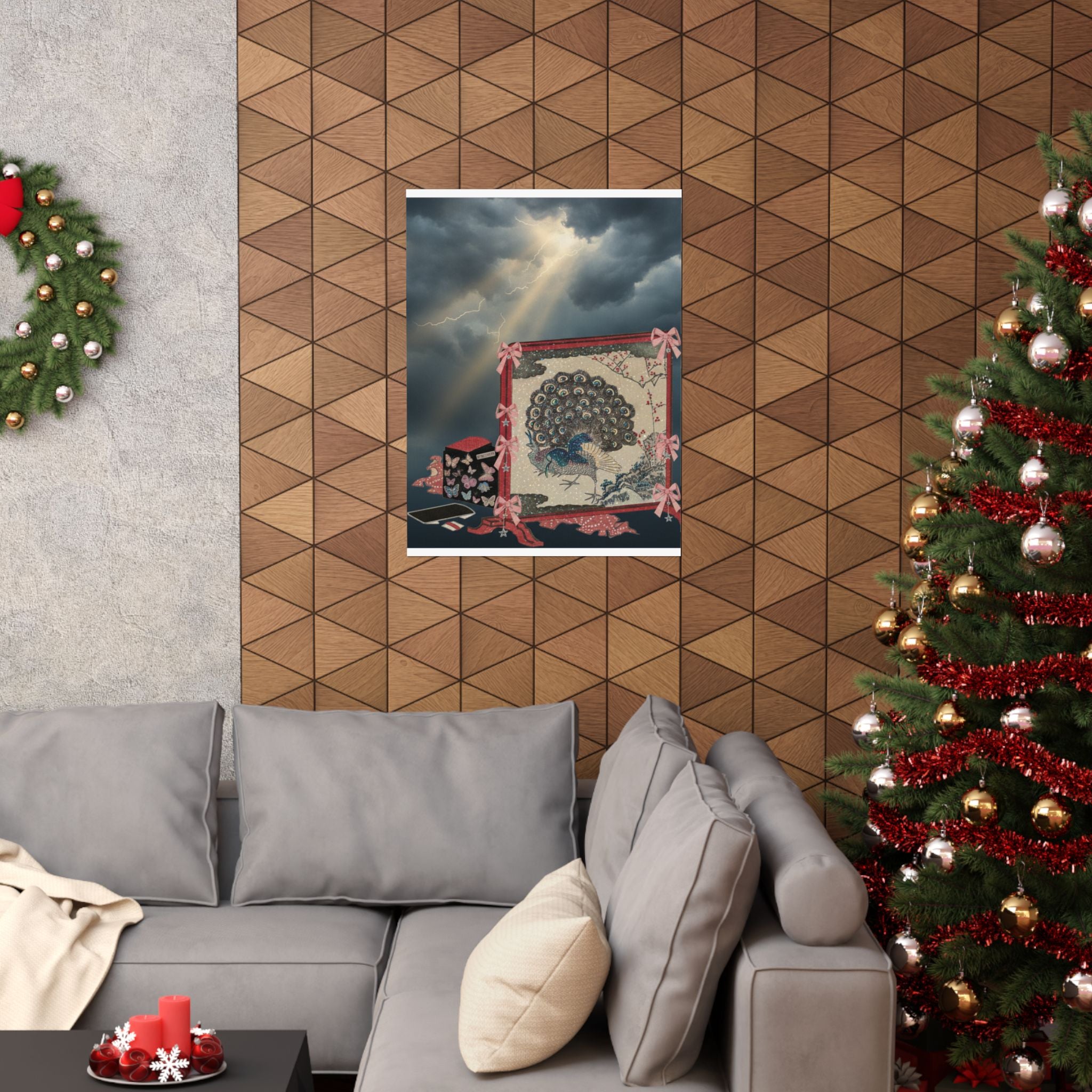 Dramatic Storm — Screen And Lady'S Work-Box — Matte Poster