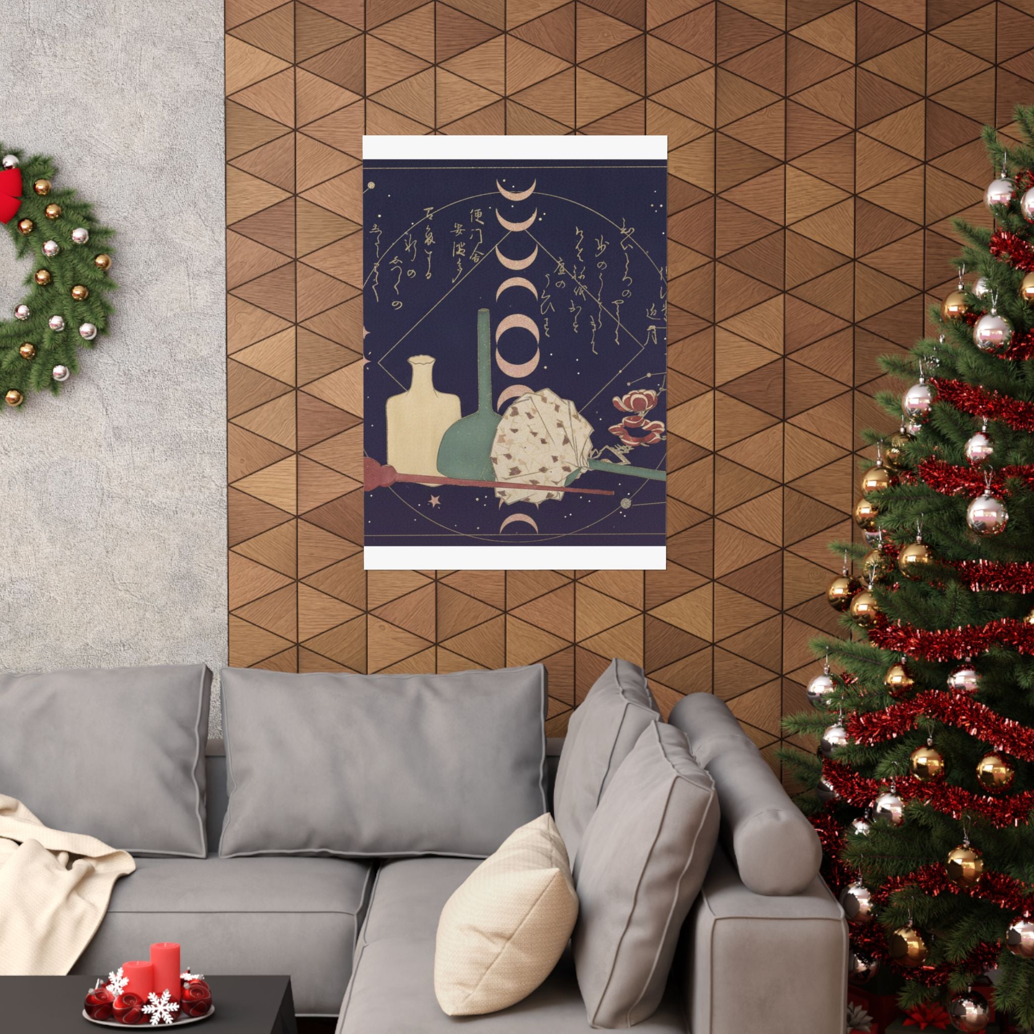Celestial — Glass-Wares With Plum Blossoms — Matte Poster