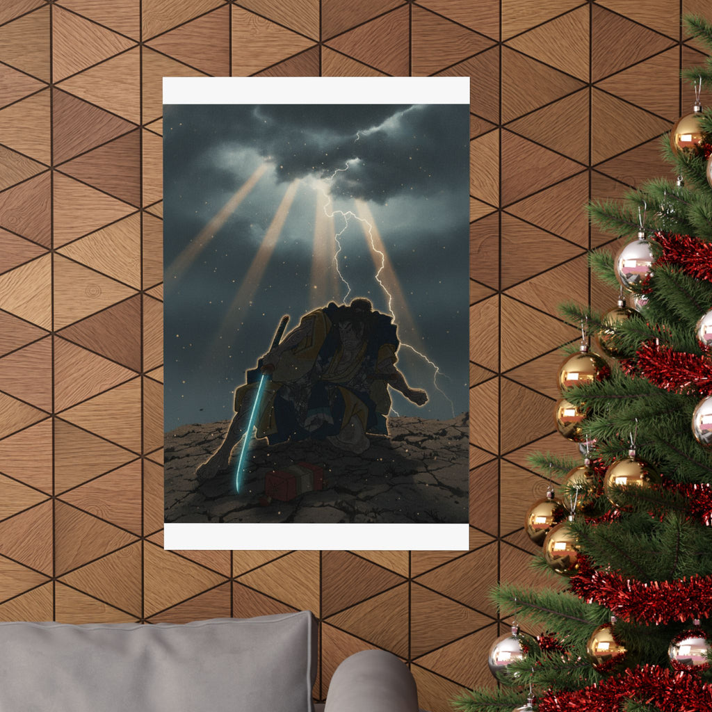 Dramatic Storm — “‘A Molted Cicada Shell’ (Utsusemi): Soga Gorō Tokimune,” From The Series Scenes — Matte Poster