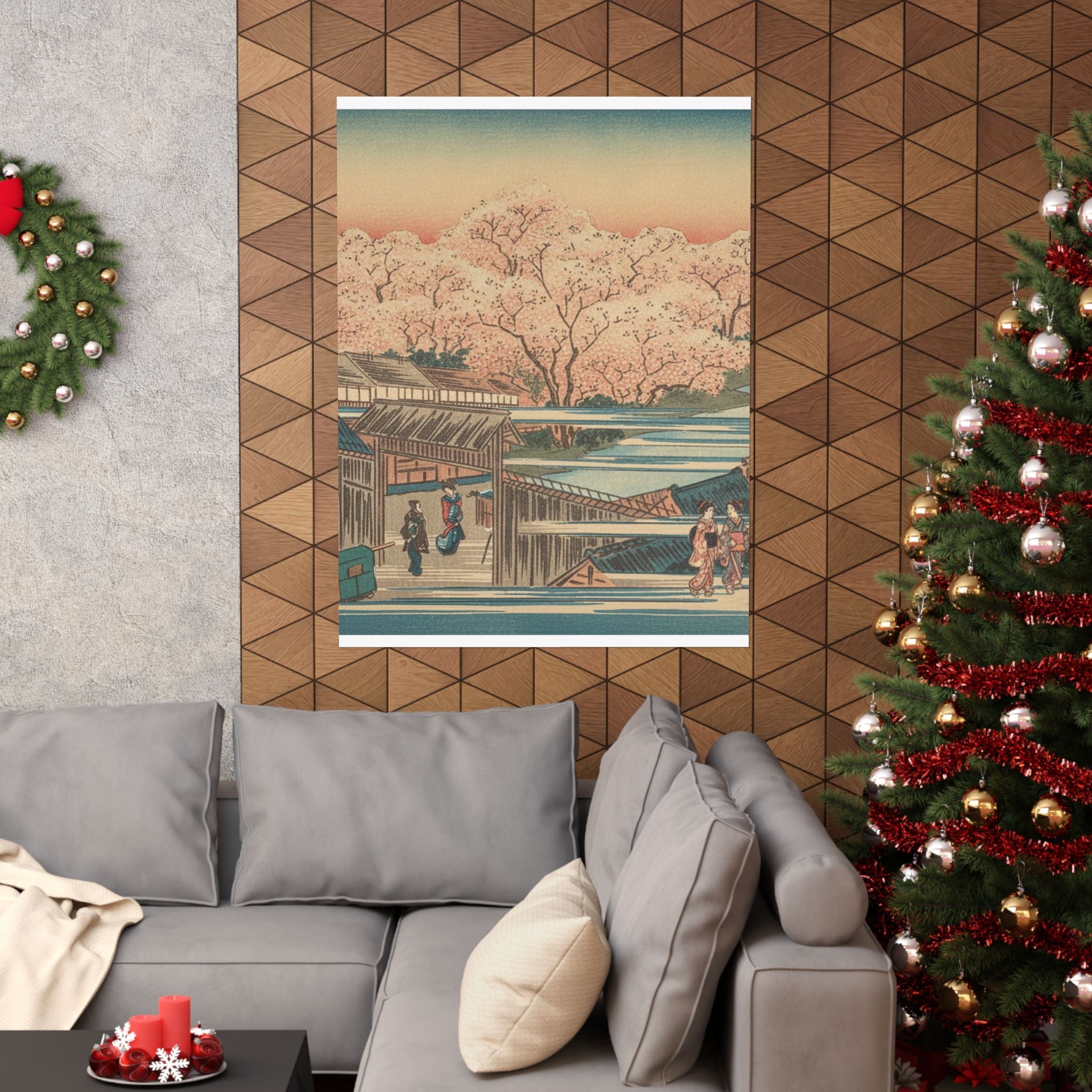 Scenic Nature — Morning Cherries At Yoshiwara — Matte Poster